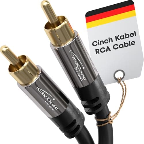 KabelDirekt – 2 m Cavo RCA, Cinch (Coassiale Audio Stereo Digitale Connettore, 1 Maschio su 1 Connettore Maschio, a trasmissione analogica, digitale del segnale)