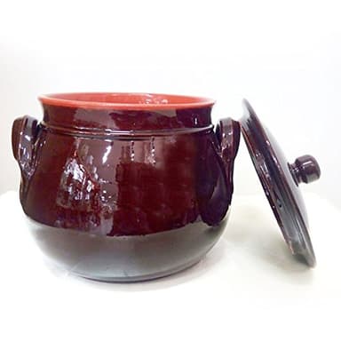 Pentola bombata per bolliti e stufati in terracotta della Colì Linea Bruna Diamentro 24 cm