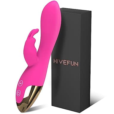 HIVEFUN Giocattoli Sessuali per Donne Vibratore per Coniglio Solo, Donna Dildo Vibratori Erotici Clitoride anale E Stimolazione Del Punto G Giocattoli, 10 Vibrazioni per Donne Vibratori per Coppie