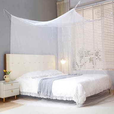 Rierousy Zanzariera da viaggio a forma di cubo, 220 x 200 x 200 cm, colore bianco, zanzariera, letto matrimoniale per casa e esterni, borsa per il trasporto, NX-wenzhang01