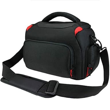 Khanka Custodia impermeabile antiurto per fotocamera DSLR/SLR compatibile con fotocamere Canon/Nikon/Sony/Panasonic e accessori, include tracolla e copertura antipioggia (solo custodia)
