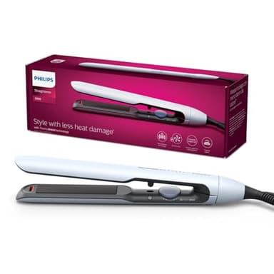 Piastra per capelli Philips serie 5000 con tecnologia termoprotettiva, Bianco [modello BHS520/00]