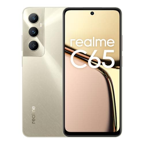 realme c65 Smartphone 8+256 GB, Fotocamera con AI da 50 MP, Display da 6,67" con Frequenza di aggiornamento 90 Hz, Ricarica rapida da 45W, Batteria massiva da 5.000mAh, NFC supportato, Oro
