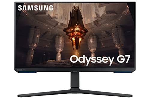 Samsung Monitor Gaming Odyssey G7 (S28BG702), Flat, 28'', 3840x2160 (UHD 4K), HDR 400, IPS, 144Hz, 1ms, FreeSync Premium Pro, HDMI, USB, Dislay Port, Ingresso Audio, WiFi, Bluetooth, Casse, HAS, Pivot