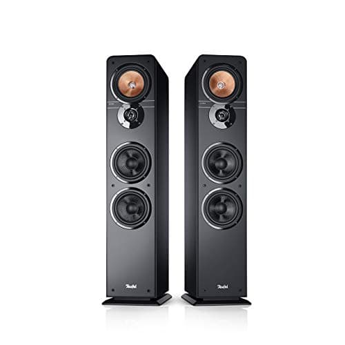 Teufel Ultima 40 - Altoparlanti HiFi Stereo da Pavimento, Coppia di diffusori hi-fi da pavimento di alta classe, sistema a 3 vie, bass reflex, musica, sonorizzazione di film, giochi - nero
