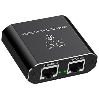 VEDINDUST Switch Ethernet 2 Porte Sdoppiatore Splitter RJ45 Network LAN Pour Ordinateurs Commutateurs Routeurs Boîtiers Décodeurs Téléviseurs