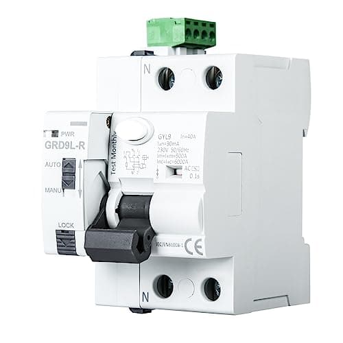 Jadeshay Interruttore Differenziale a Riarmo Automatico 40A 30mA Differenziale Autoriarmabile RCCB Smart Interruttore di Protezione a Bassa Tensione