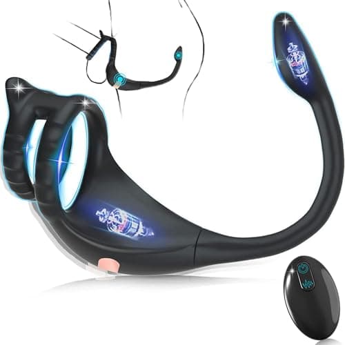 3 IN 1 Anal Plug Analesex Sex Toys Per Uomo, Telecomando Vibratore Anello per Pene Sex Toy, Vibrante per Lei e Lui, 9 Modalità Massaggiatore Prostata Vibr𝚊tori Dildo Anale Uomo Sexitoi Per Uomini