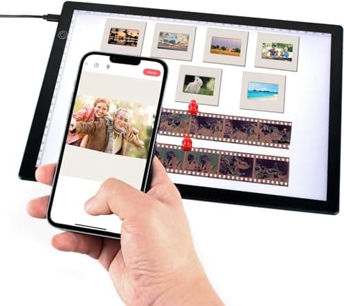 TCNEWCL Scanner per Diapositive Portatile, Scanner Diapositive e Negativi Film, 30 x 21 cm Pannello Luminoso a LED Ultrasottile per Negativi Fotografico Diapositive Digitalizzazione