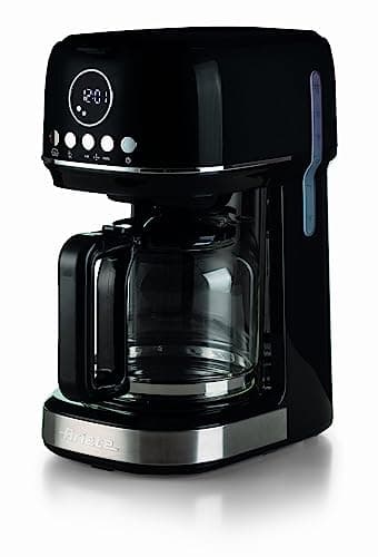 Ariete 1396 Macchina da caffè con filtro Moderna, Caffè americano, Capacità fino a 15 tazze, Base riscaldante, Display LCD, Filtri estraibili e lavabili, Nero