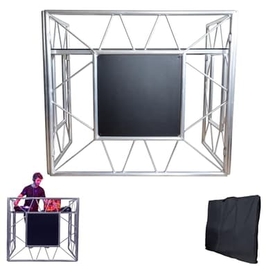 Stand De DJ | Table De DJ | Stand De DJ Portable Pour La Fête Ultime | Stand De DJ Pliable | Espace De Table Optimal Pour Tout Votre Equipement De DJ | Stand De DJ Avec Table Noire