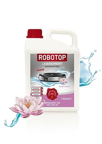 ROBOTOP - detergente robot lavapavimenti - superprofumato- igienizzante (DOLCE LOTO) 1 LT + 100 ML IN OMAGGIO
