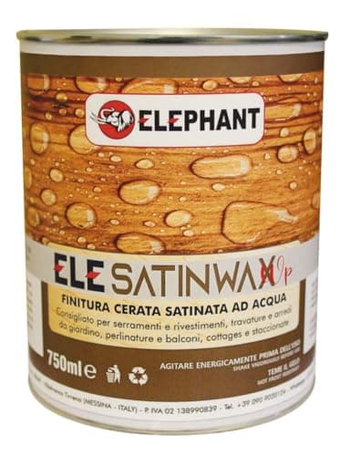 Finitura Vernice trasparente cerata satinata all'acqua ELE SATINWAX WP (750ml)
