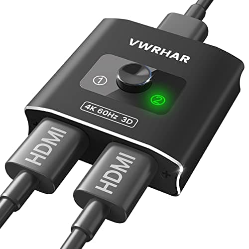 Switch HDMI 4K@60Hz HDR, Sdoppiatore HDMI Alluminio HDMI Switch Bidirezionale 2 in 1 out o 1 in 2 out, Supporta HDCP 2.2 4K 3D e 1080P,HDMI Splitter Per TV,Fire Stick,Decoder DVB-T2, PS5/4/3,SKYQ,Xbox