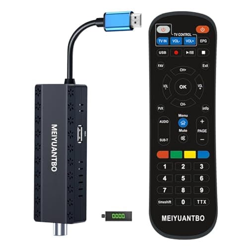 Decoder Digitale Terrestre 2025 - Mini TV Stick,Decoder DVB-T2,Digitale terrestre/HD1080P H265 HEVC Principale10-Bit, Supporto IPTV/USB WiFi/DLNA/PVR/Multimedia.[Telecomando 2-in-1 con controllo TV]