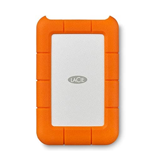 LaCie Rugged Mini 1TB, Hard disk esterno portatile, 2.5", per Mac & PC, Resistente agli Urti e alle Cadute, Data Rescue Service (LAC301558)