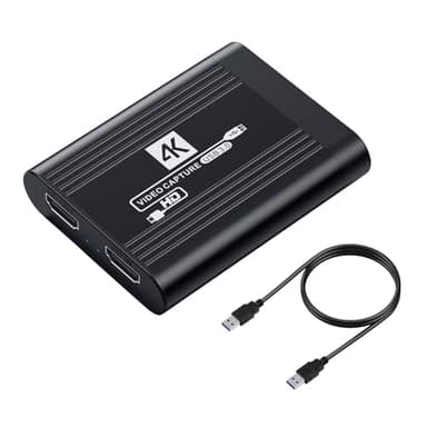 SHUBEIEUMI Scheda Acquisizione Video Scheda Video Hdmi USB3.0, Scheda di Acquisizione Video 4K 1080P 60FPS per Giochi, Streaming, Videoconferenza(nero)