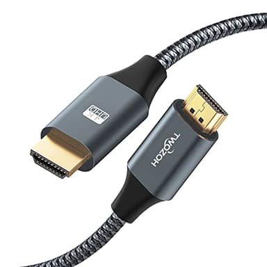 Twozoh Cavo HDMI 4K 10M, Cavo HDMI 2.0 ad alta velocità, Cavo HDMI intrecciato compatibile con PS5, PS3, PS4, PC, proiettore, HDTV, Xbox