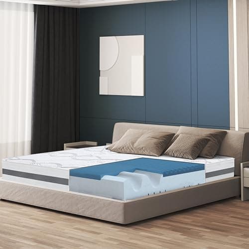 The White Stone Materasso Memory Foam Matrimoniale King Size Media Rigidita' | Altezza 22cm | Tessuto Anallergico Traspirante | Proprieta' Ortopediche Automodellanti | Prodotto in Italia | 180 x 200