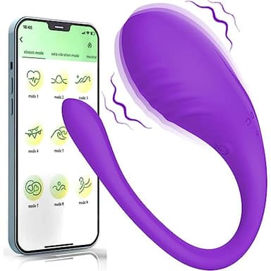 Mini Vibratoreper Donna Telecomando 10 Modalità Bluetooth Vibratore Professionale Punto G Squirting Vibratori Clotoride Donna Sex Toys Ovetto Vibrante con App da Telefono Piccolo adulto E003