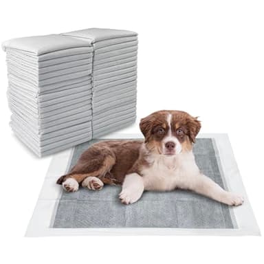 Eckerdromk 100 Pezzi Tappetini per l'addestramento di Cani e Cuccioli, Tappetini al Carbone con Controllo Degli Odori, Tappetini Igienici per Cani, 5 Strati a Prova di Perdite con Superficie ad Asciu