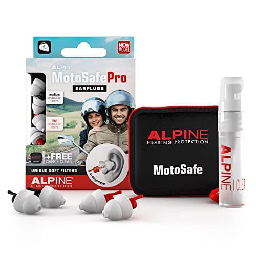Alpine MotoSafe Pro Tappi per Orecchie – Tappi da Gara ed Escursioni – Previeni i danni alle orecchie quando guidi la moto – Senti i rumori della strada – Comodi e riutilizzabili