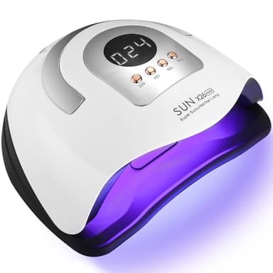 Zawaer Lampada Unghie UV LED 380W, Professionale Semipermanente Curare Rapidamente Pedicure Fornetto Unghie, 81pcs perline per Lampada, con Automatico Sensore per Manicure a Casa e in Salon