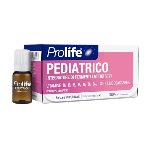 Prolife Pediatrico - Integratore di Fermenti Lattici con Bifidobatteri, 3 Miliardi di Fermenti per Dose, 10 Flaconcini da 8 ml, per Equilibrio Intestinale nei Bambini