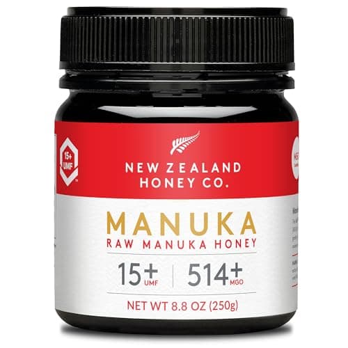 New Zealand Honey Co. Miele di Manuka MGO 514+ / UMF 15+ | Attivo e lordo | Prodotto in Nuova Zelanda | 250g