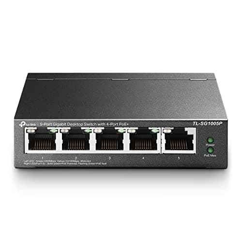 TP-Link TL-SG1005P Desktop Switch, 5 Porte Gigabit 10/100/1000 Mbit, 4 Porte PoE fino a 65W, ogni porta fino a 30 W, Protezione da Sovraccarico, Semplicità d'Uso