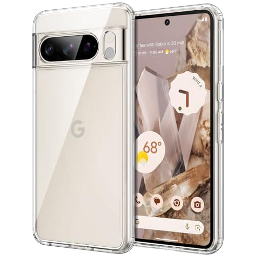 JETech Cover per Google Pixel 8 Pro 6,7 Pollici 2023, Anti Ingiallimento Protezione Custodia con Antiurto, Anti-Graffio e Retro Rigida in PC (Trasparente)