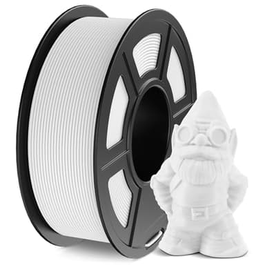 JAYO Filamento PLA Matte 1.75 mm, Filamento per Stampante 3D PLA Matte, Neatly Wound Filament, Precisione Dimensionale +/- 0,03 mm, Bobina da 1,1 kg (2,42 libbre), 363 Meters, PLA Matte Bianco