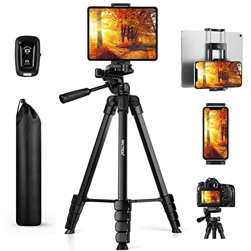 Treppiede Smarthphone, Nuovo 172cm/67in Treppiedi Fotocamera Cavalletto Smartphone per iPhone/Samsung/Huawei/iPad/Reflex, Cavalletto Telefono con Supporto Telefono e Telecomando Bluetooth