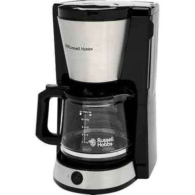 Russell Hobbs 27400-56 Macchina Caffè Americano, con filtro, 1.25 l, 10 tazze, Mantenimento Caldo 40 min, Funzione Pausa e Versamento, Pulsante Brew Now, Illuminazione Blu, Heaton, Acciaio Inox
