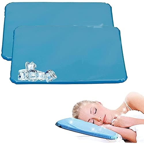 JKSM Cuscini in gel rinfrescante per sudorazioni notturne per dormire, cuscino estivo fresco e stanco, comodo materassino fresco per il corpo morbido per materassino estivo(2pcs)