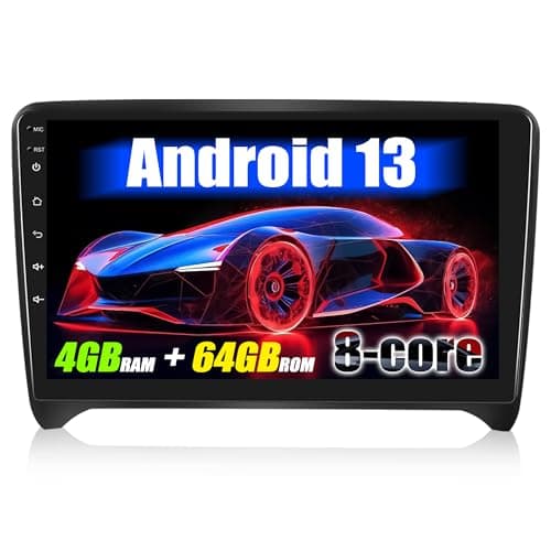 [4GB+64GB]SIXWIN Android 13 Autoradio con CarPlay/Android/DSP per Audi TT MK2 8J MK2 (2006-2012), 1280 * 720, 9" HD Schermo Navigatore GPS WiFi BT USB FM RDS Radio Mirror Link+32 band EQ