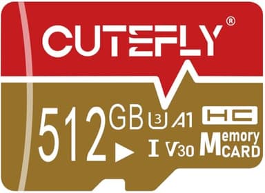 Micro SD, Scheda SD 512 GB Ultra-HD ad Alta Velocità Scheda di Memoria di Grande Capacità Micro SD 512 GB per Drone, Dash Cam, Fotocamera Sportiva, Smartphone. (rosso-z)