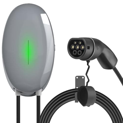 WISSENERGY Wallbox per Veicoli elettrici da 7KW, Stazione di Ricarica per Auto elettriche Intelligenti per la casa di Tipo 2 con Caricatore monofase Standard UE IEC 62196-2, Cavo 32A 6M