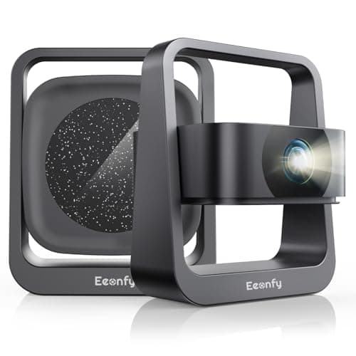 [App Integrata] Eeenfy Proiettore Portatile, Proiettore Android 13.0 con 350ANSI, 1080P Supporto, E-Focus/Keystone, Proiettore TV WiFi6 Bluetooth5.2, Videoproiettore 4K per Esterni/Home Cinema, Nero