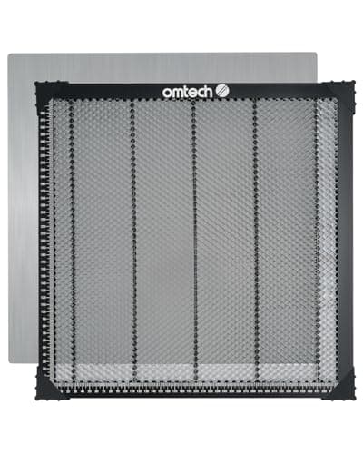OMTech Tavolo a Nido d'Ape Laser 400x400mm Laser Honeycomb Nido d'Ape Laser in Metallo per Macchine Incisori e Taglierine Laser CO2, Piano di Lavoro a Nido d'Ape Laser con Bilancia Incorporata