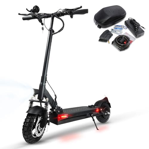 JOYOR Monopattino Elettrico Adulti, Resistenza 60-80KM,48V 18Ah, Carico 120kg, Doppio Ammortizzatore e Freni a Disco Anteriori e Posteriori, (Avviamento a Chiave) Grande Regalo