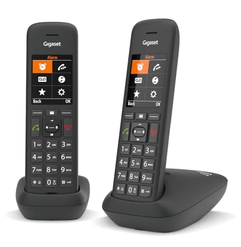 Gigaset C575 Duo - Due Telefoni - Display a colori TFT - moderna interfaccia utente - Funzione Sveglia - Vivavoce, Nero [Versione Italiana]