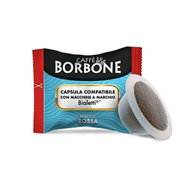 Caffè Borbone Miscela Rossa - 100 Capsule - Compatibili con Macchine a marchio Bialetti*