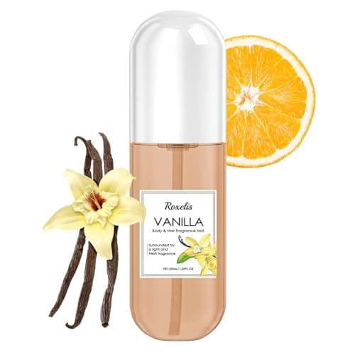 Profumo per capelli alla vaniglia da donna, spray per il corpo a lunga durata, fragranza naturale per capelli e corpo, spray per capelli con arancia, gelsomino, 50 ml