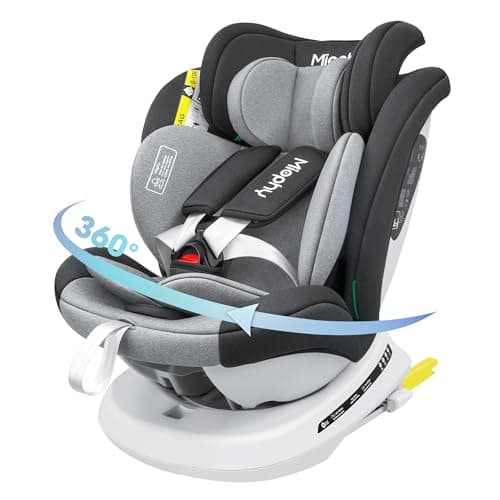 Miophy I-size Seggiolino Auto Isofix Girevole a 360°Gruppo 0+1/2/3, dalla nascita ai 12 anni, 40-150 cm
