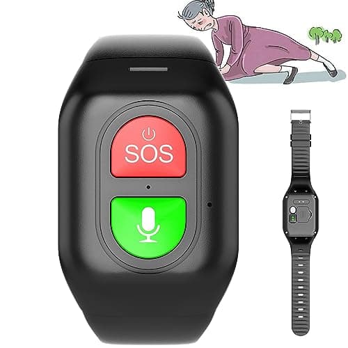 Bracciale SOS Anziani Salvavita, Braccialetto Localizzatore GPS Salvavita, Chiamata di Emergenza SOS, recinto Elettrico Smart Watch GPS Fitness Tracker Impermeabile IPX7 per Seniori
