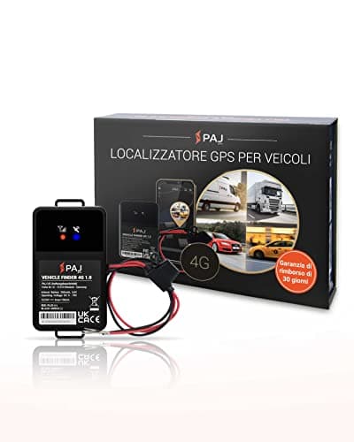 PAJ GPS - VEHICLE Finder 4G 1.0 – Localizzatore GPS per Moto, Auto e altri Veicoli, Collegamento Diretto alla Batteria, Tracciamento in Tempo Reale, Perfetto per la Gestione delle Flotte Aziendali