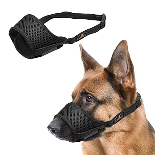WUGU Museruola per Cani, Museruola Cane Taglia Grande con Anello Regolabile, Impedisce di Masticare, Rosicchiare, Antimorso Anti-Masticare Animali Museruola