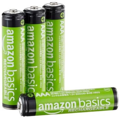 Amazon Basics Batterie AAA NiMh ricaricabili, pre-caricate, confezione da 4 (l’aspetto potrebbe variare dall’immagine)