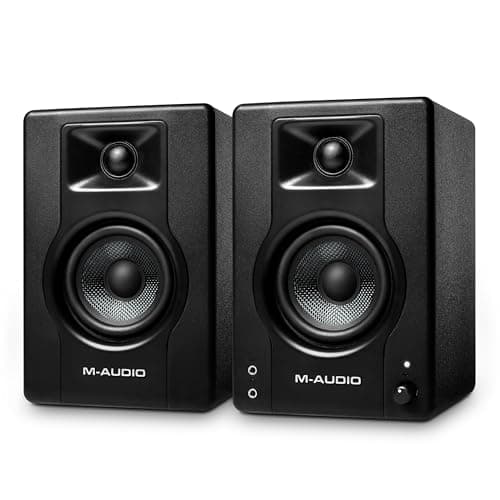 M-Audio BX3 - Casse attive Monitor da Studio per PC Amplificate 120 W 3,5" da Scrivania per gaming, produzione musicale, streaming e podcast (coppia)